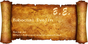 Babocsai Evelin névjegykártya
