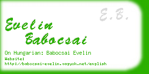 evelin babocsai business card